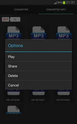 Video To MP3 android App screenshot 1